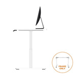 Office Standing Desk Frame Sit Stand Table Leg Motorised Dual Motor White(Frame Only)