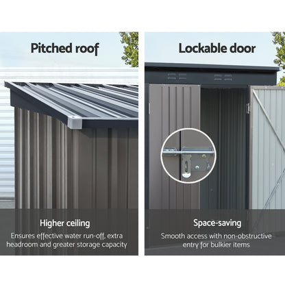 Garden Shed Outdoor Storage 1.95x1.31M Steel Workshop House Tool