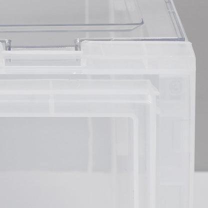 Plastic Shoes Storage Boxes Sneaker Display Case 6pc Black/Clear