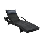 Sun Lounge Wicker Lounger Day Bed Outdoor Setting Patio Furniture Pool