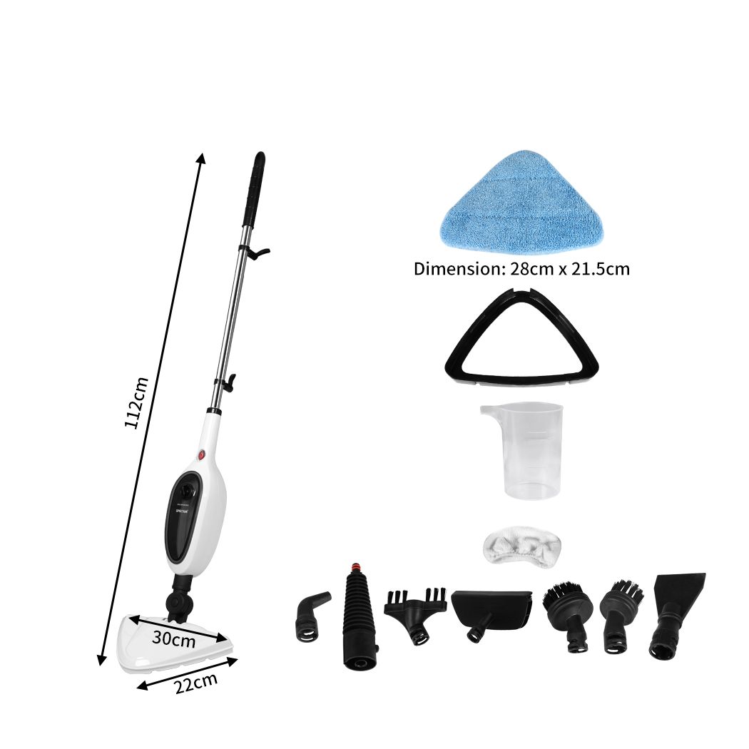 12in1 Steam Mop Cleaner Floor Carpet Window Handheld Cleaner 300ML Blue/ Black