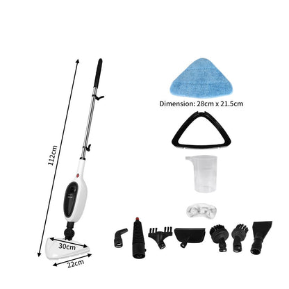 12in1 Steam Mop Cleaner Floor Carpet Window Handheld Cleaner 300ML Blue/ Black