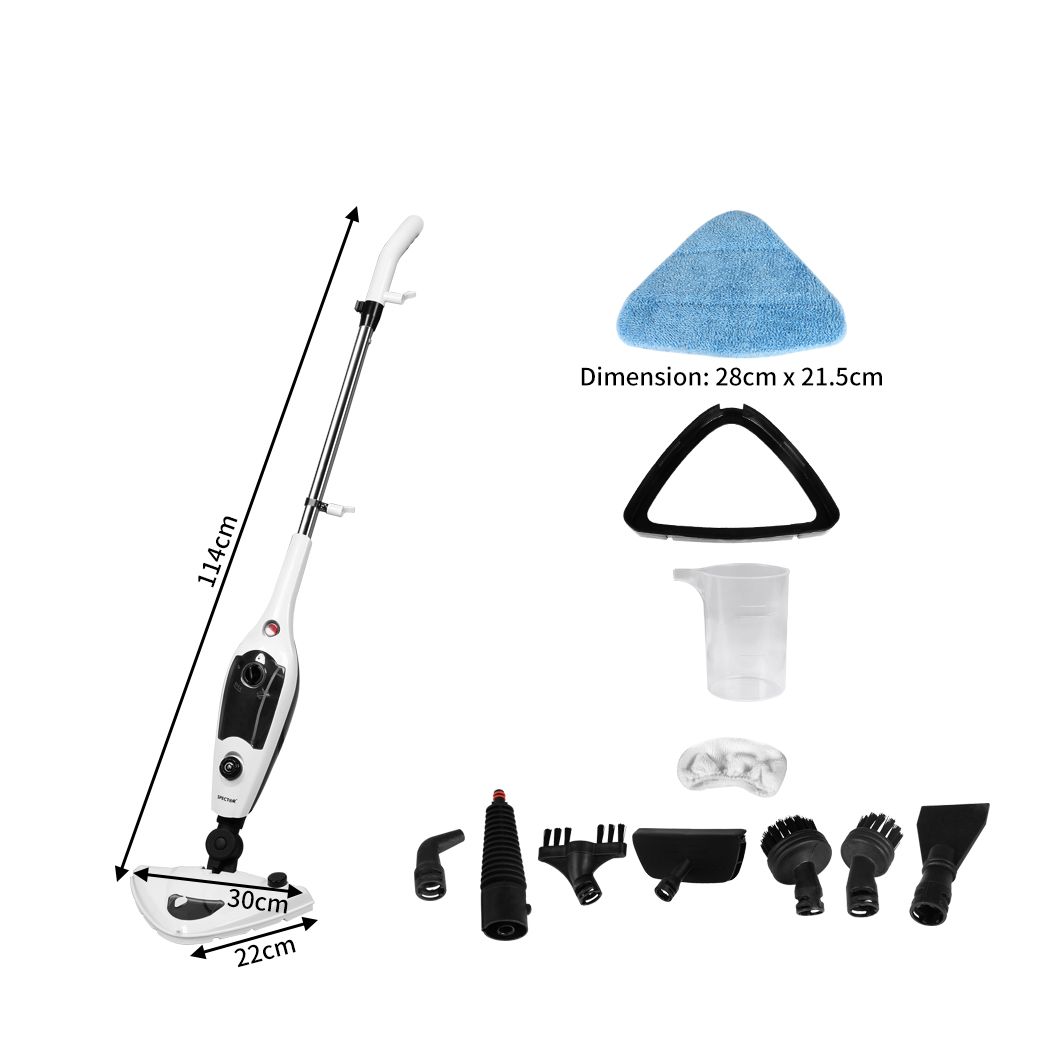 Best Steam Mop Australia  Multi-Function Floor Carpet Window Handheld Cleaner Blue/Black