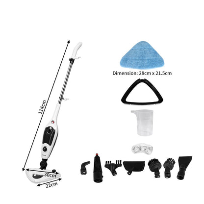Best Steam Mop Australia  Multi-Function Floor Carpet Window Handheld Cleaner Blue/Black