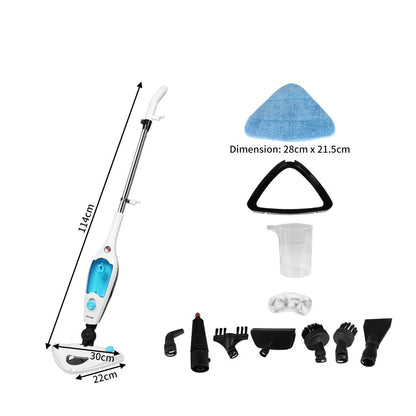 Best Steam Mop Australia  Multi-Function Floor Carpet Window Handheld Cleaner Blue/Black