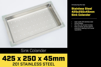 Stainless Steel Sink Colander 425 x 250mm