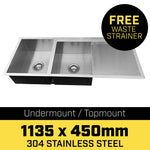 Stainless Steel Sink - 1135 x 450mm