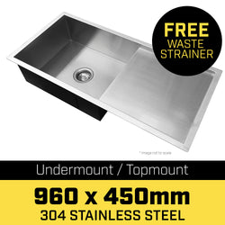 304 Stainless Steel Sink - 960 x 450mm