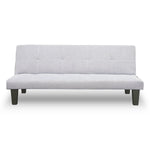 2 Seater Modular Linen Fabric Sofa Bed Couch Light Grey