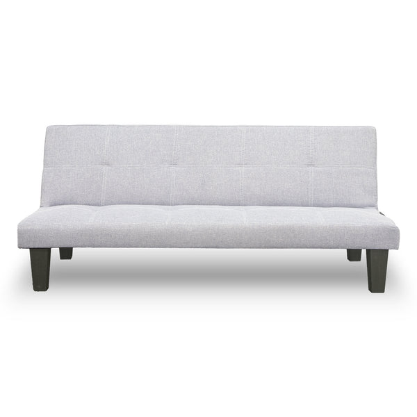  2 Seater Modular Linen Fabric Sofa Bed Couch Light Grey