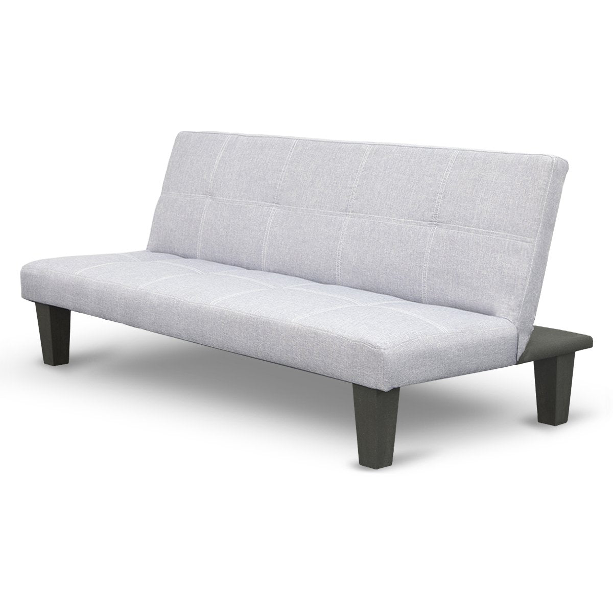 2 Seater Modular Linen Fabric Sofa Bed Couch Light Grey
