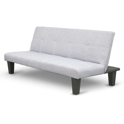 2 Seater Modular Linen Fabric Sofa Bed Couch Light Grey