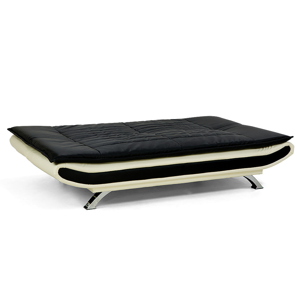 Faux Leather Upholstered 3 Seater Sofa - Dual Colour