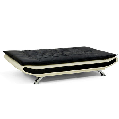 Faux Leather Upholstered 3 Seater Sofa - Dual Colour