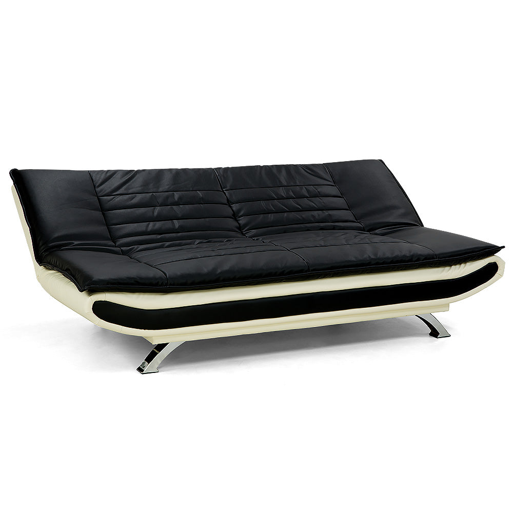 Faux Leather Upholstered 3 Seater Sofa - Dual Colour
