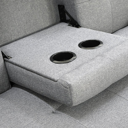 Rochester Linen Fabric Sofa Bed Lounge - Light Grey