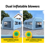 Inflatable Spray Booth Car Paint Tent Filter System 2 Blowers