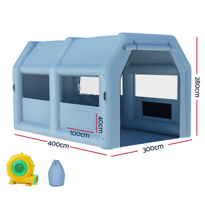Inflatable Spray Booth Car Paint Tent Filter System Blower