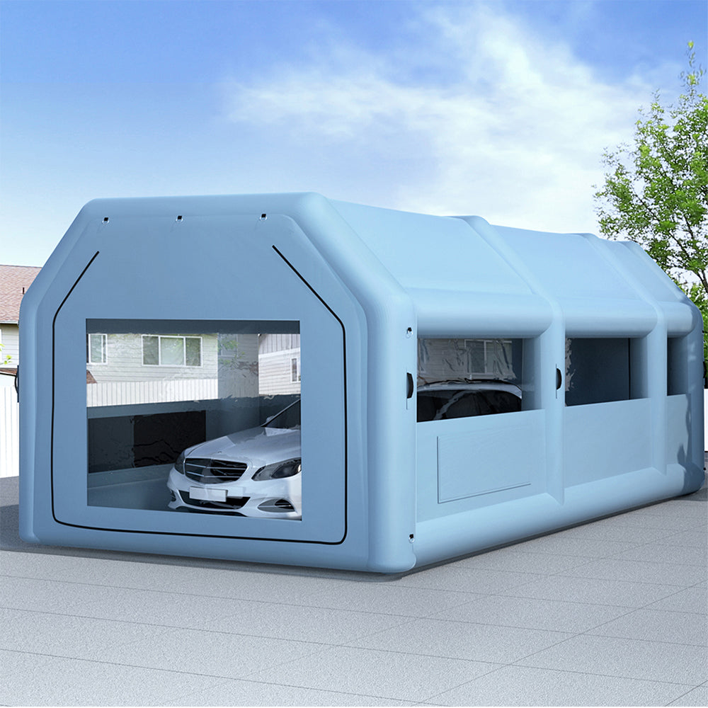 Inflatable Spray Booth 8.5X4.8M Car Paint Tent Filter System 2 Blowers