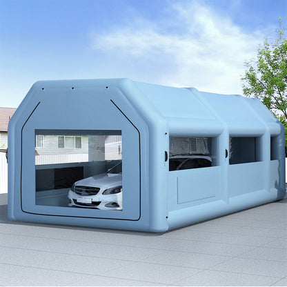 Inflatable Spray Booth 8.5X4.8M Car Paint Tent Filter System 2 Blowers