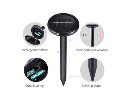 12X Solar Powered Snake Repellers Pest Repellent