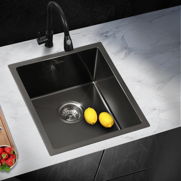 Kitchen Sink Basin Stainless Steel Bathroom Laundry Single Bowl 44X38CM