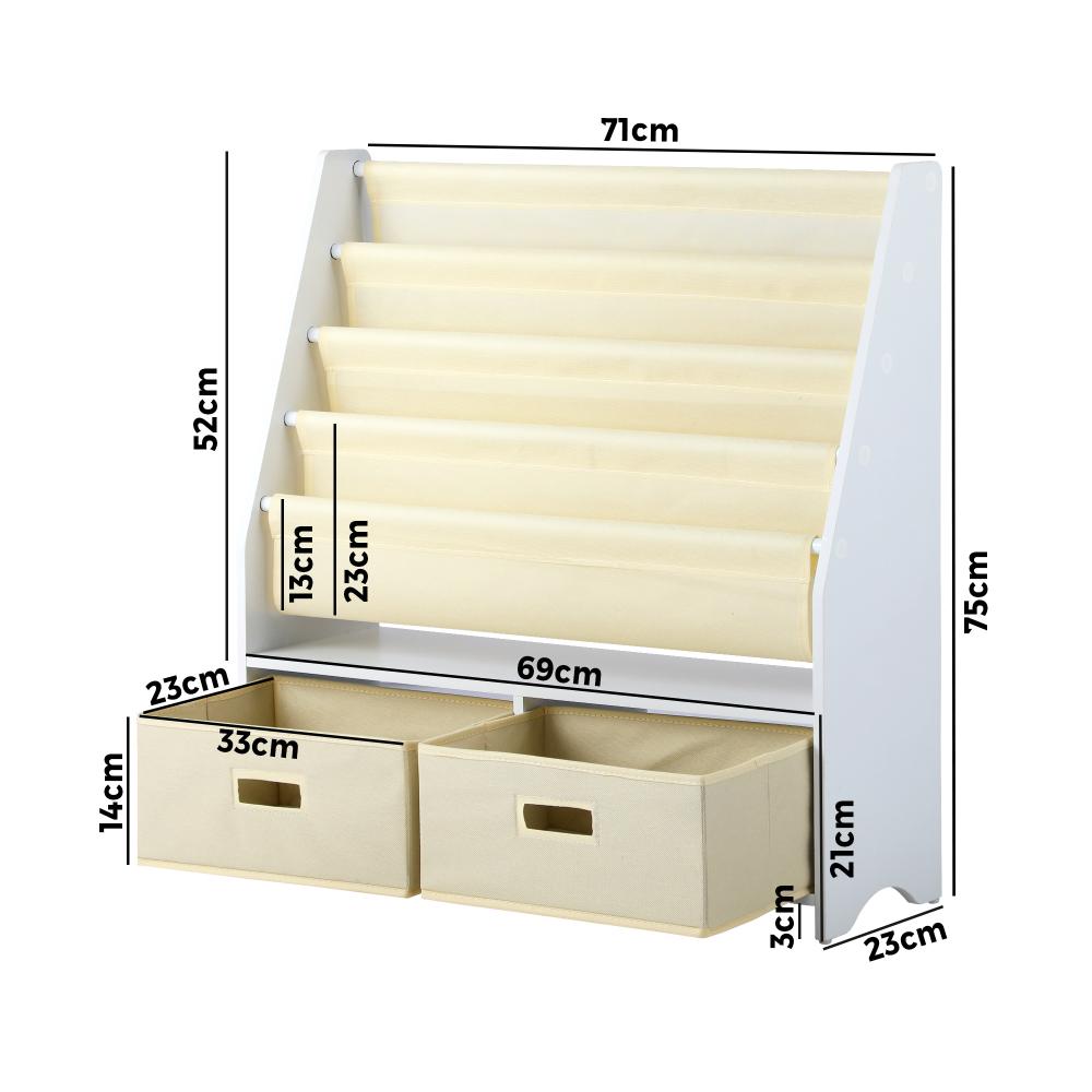 Kids Bookshelf Bookcase Children Toys Storage Shelf Rack DIY Organiser