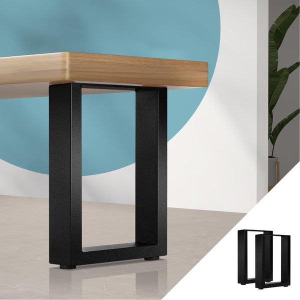  Table Leg Desk Coffee Dining Furniture Hardware Metal Legs X2 Home Improvement Bench Box Steel DIY Industrial Rectangle 40 X 30CM