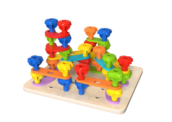  Rainbow Stacking Pegs