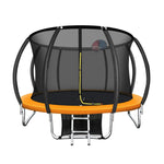 Mazam 10FT Trampoline Round Trampolines W/ Basketball Set Safety Net Outdoor Toy