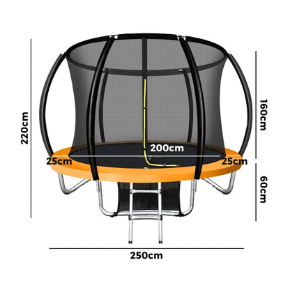 Mazam 8FT Trampoline Spring Round Trampolines Safety Net Pad Kids Gift Outdoor