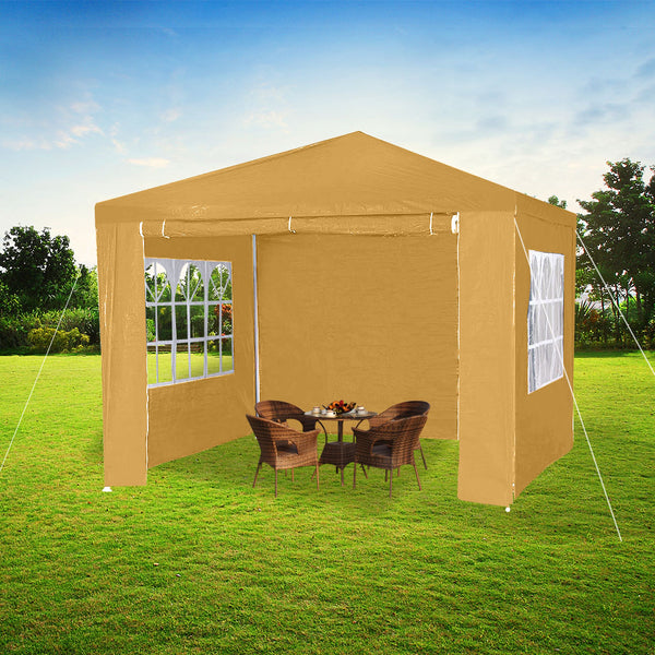  Gazebo Tent 3x3 Outdoor Marquee Gazebos Camping Canopy Mesh Side Wall