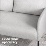 Armchair Lounge Chair Accent Chair Single Sofa Grey Linen Fabric