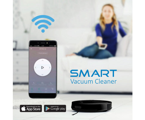 MyGenie Smart Auto Robotic Vacuum Cleaner- Black