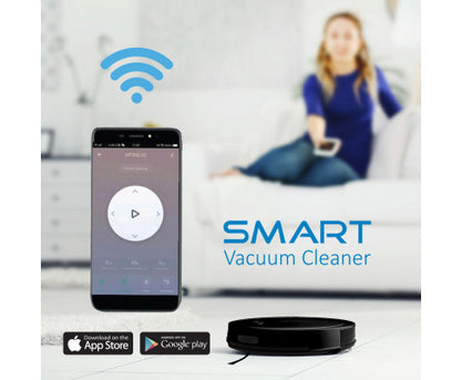 MyGenie Smart Auto Robotic Vacuum Cleaner- Black