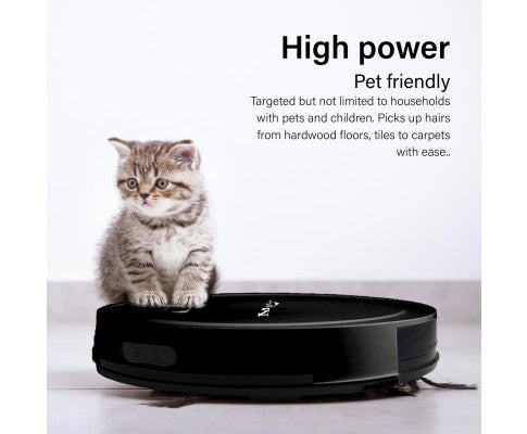 MyGenie Smart Auto Robotic Vacuum Cleaner- Black