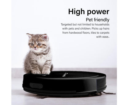 MyGenie Smart Auto Robotic Vacuum Cleaner- Black