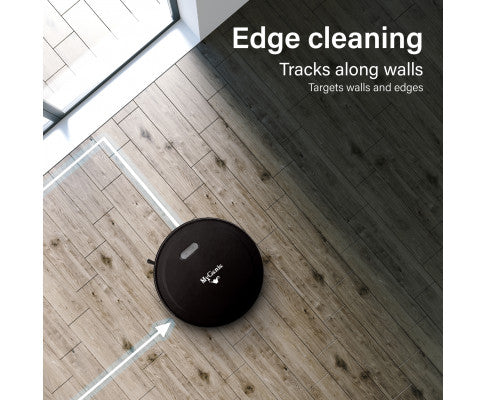 MyGenie Smart Auto Robotic Vacuum Cleaner- Black