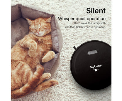 MyGenie Smart Auto Robotic Vacuum Cleaner- Black