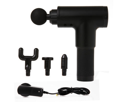 Fit Smart LCD Display 6 Level Vibration Massage Gun Black