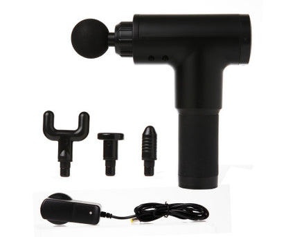 Fit Smart LCD Display 6 Level Vibration Massage Gun Black