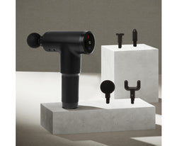 Fit Smart LCD Display 6 Level Vibration Massage Gun Black