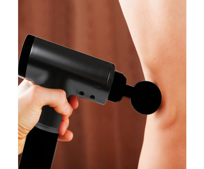 Fit Smart LCD Display 6 Level Vibration Massage Gun Black