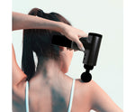 Fit Smart LCD Display 6 Level Vibration Massage Gun Black