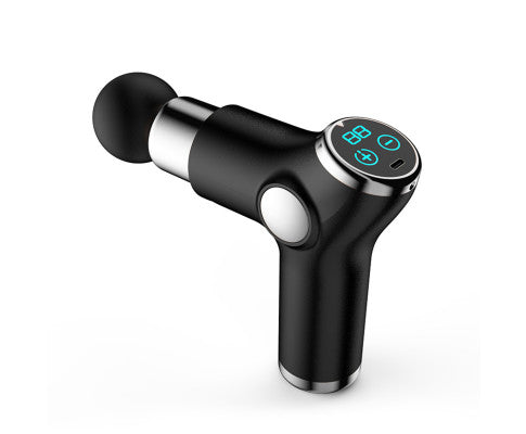 LCD Display Mini Vibration Therapy Massage Device Black