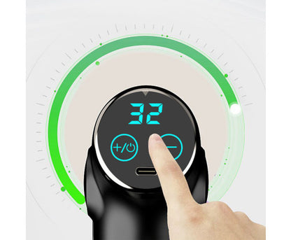 LCD Display Mini Vibration Therapy Massage Device Black