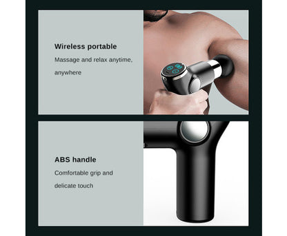 LCD Display Mini Vibration Therapy Massage Device Black