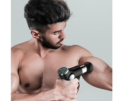 LCD Display Mini Vibration Therapy Massage Device Black