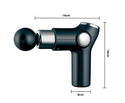 LCD Display Mini Vibration Therapy Massage Device Black