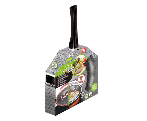 32cm Pan With Heat Sensor Kitchen Non Stick Cookware Black